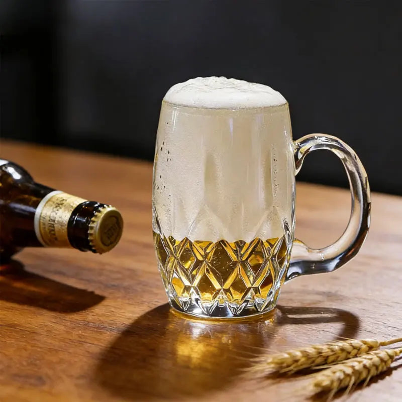 Bicchiere da Birra e Cocktail da 480ml con Manico, Tazze per Birra di Frumento, Bicchieri per Bevande Fredde di Grande Capacità, Accessori da Bar
