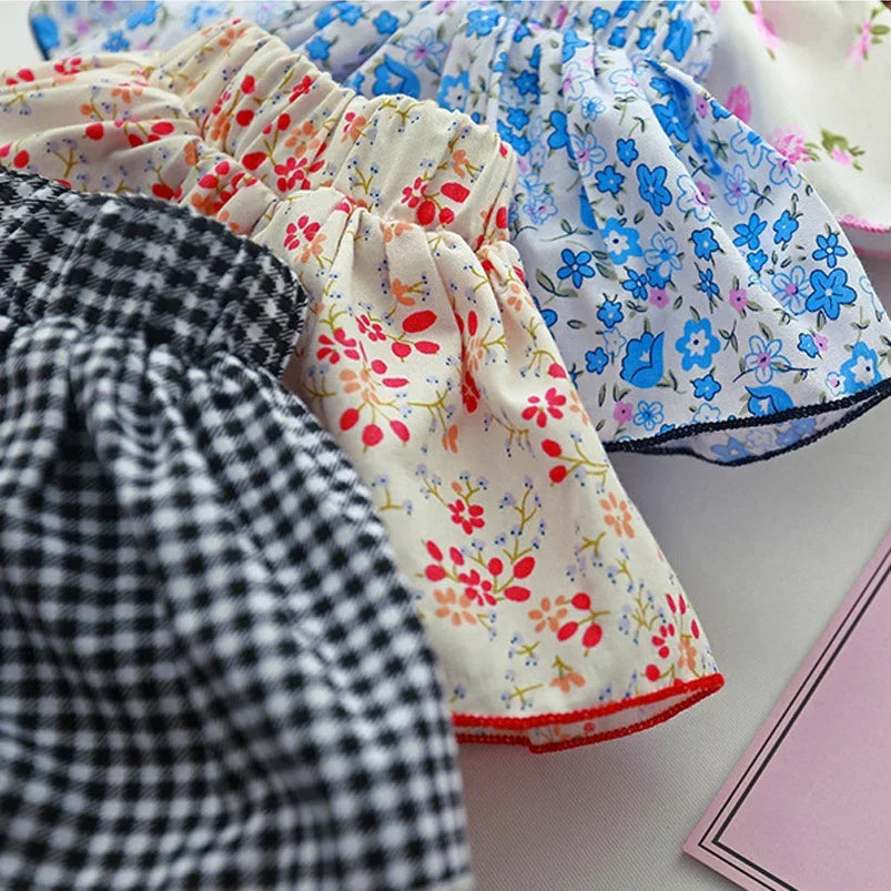 Pantaloncini con gonna tutù floreale per neonata infantile Pantaloncini estivi con elastico in vita per bambini con fiori per pantaloncini casual Vestiti per bambini