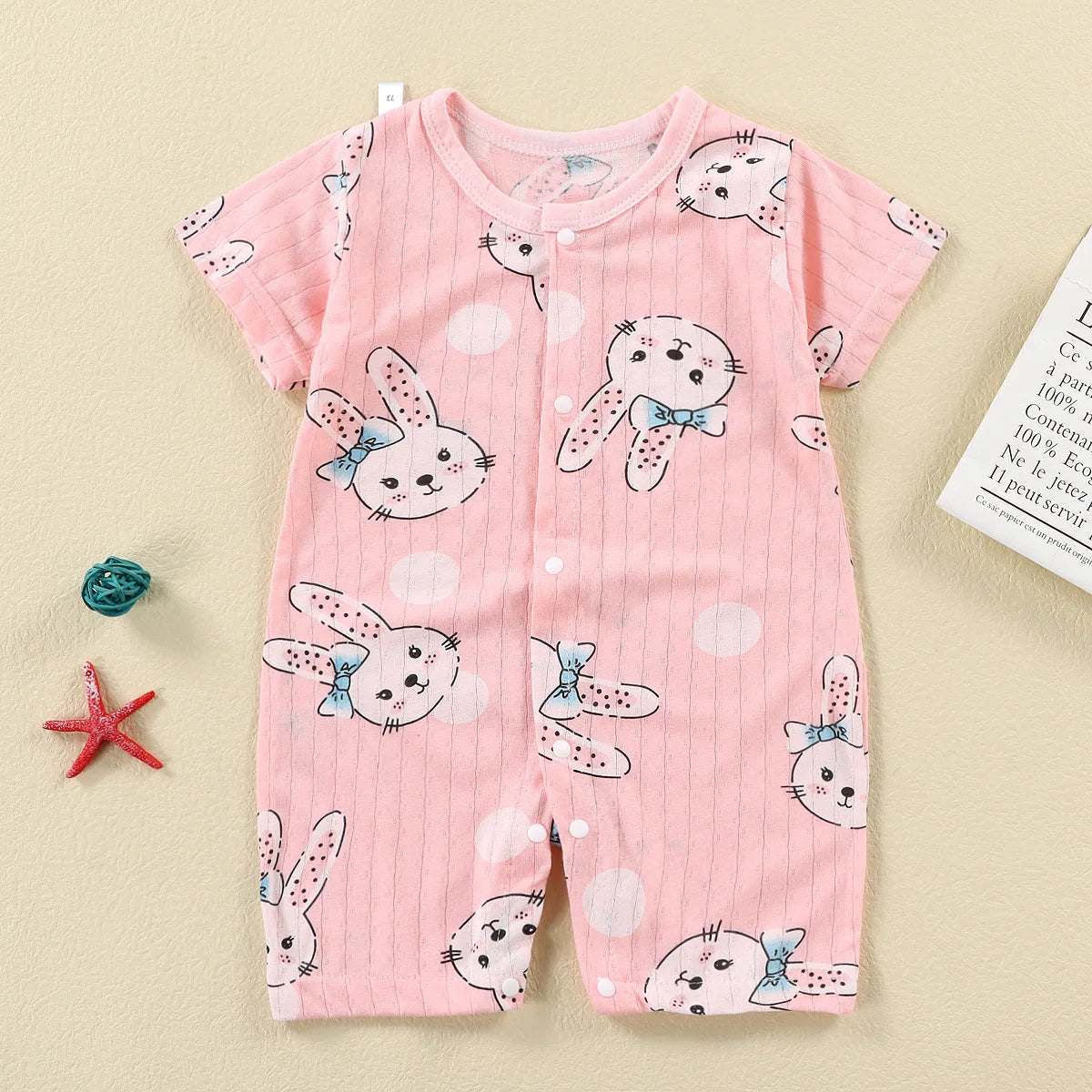 Tutine Neonato 2026 Nuove in Cotone Puro Estive per Bambini e Bambine, Pagliaccetti a Maniche Corte Sottili con Bretelle, Abbigliamento per Neonati