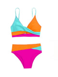 Sexy Push Up Bikini Set Patchwork femminile Costume da bagno Donna Costumi da bagno Summer Beach Wear Biquini Costume da bagno Maillot De Bain Femme