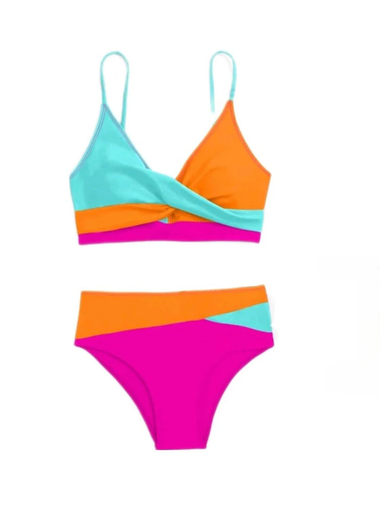 Sexy Push Up Bikini Set Patchwork femminile Costume da bagno Donna Costumi da bagno Summer Beach Wear Biquini Costume da bagno Maillot De Bain Femme
