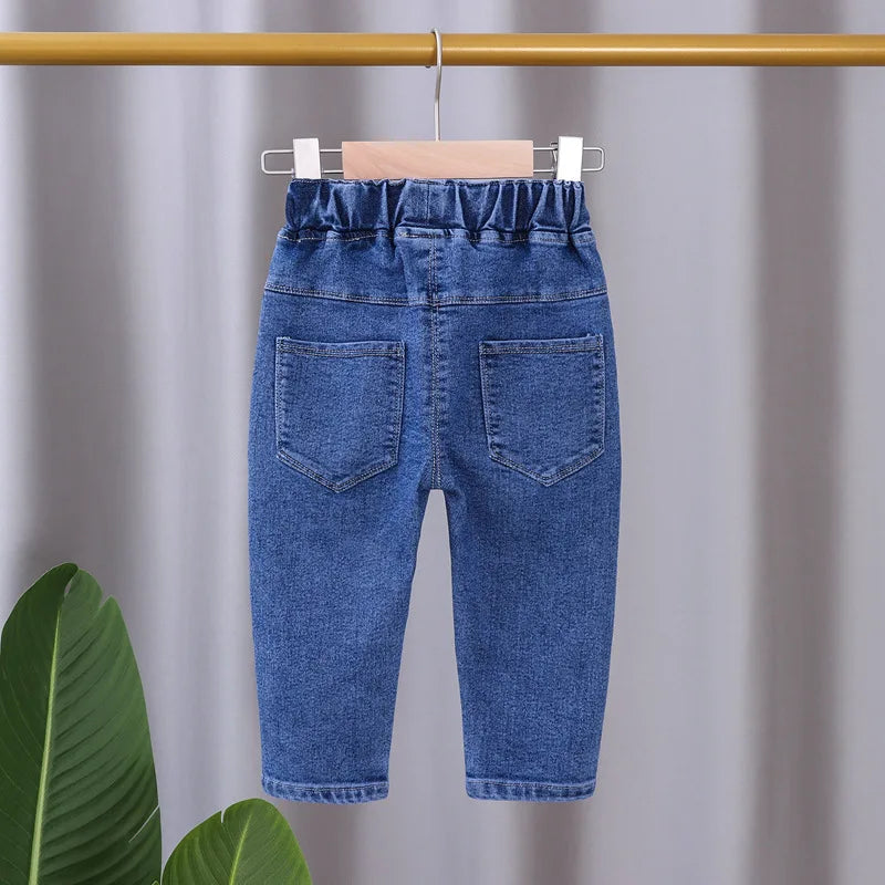 Neonate Jeans attillati Primavera Autunno Ragazze suona Pantaloni in denim Casual Bambini Pantaloni svasati elasticizzati Abbigliamento per bambini per 0-5 anni