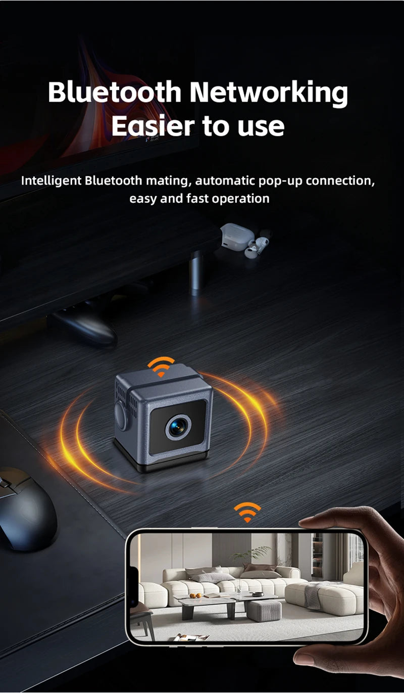 Wireless Mini WiFi Security Camera Smart Home IP Remote View Small Camcorder Built-in Battery Night Vision Invisible Cam