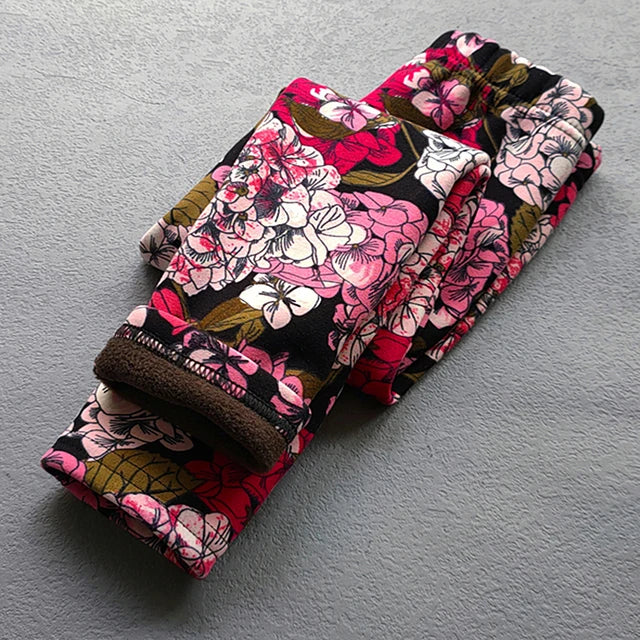 Pantaloni da ragazza primavera autunno inverno neonate leggings in pile sottile dolce pantaloni slim floreali mimetici retrò abbigliamento per bambini