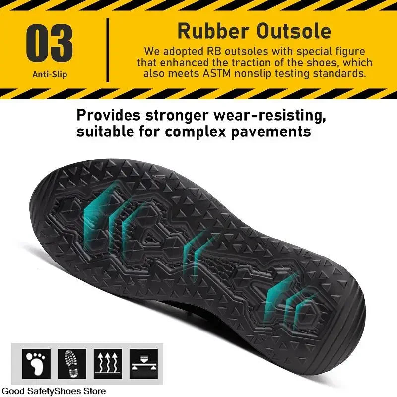 Scarpe antinfortunistiche da uomo per scarpe da ginnastica da lavoro donna uomo scarpe da lavoro con punta in acciaio scarpe protettive di sicurezza leggere anti-sfondamento anti-perforazione