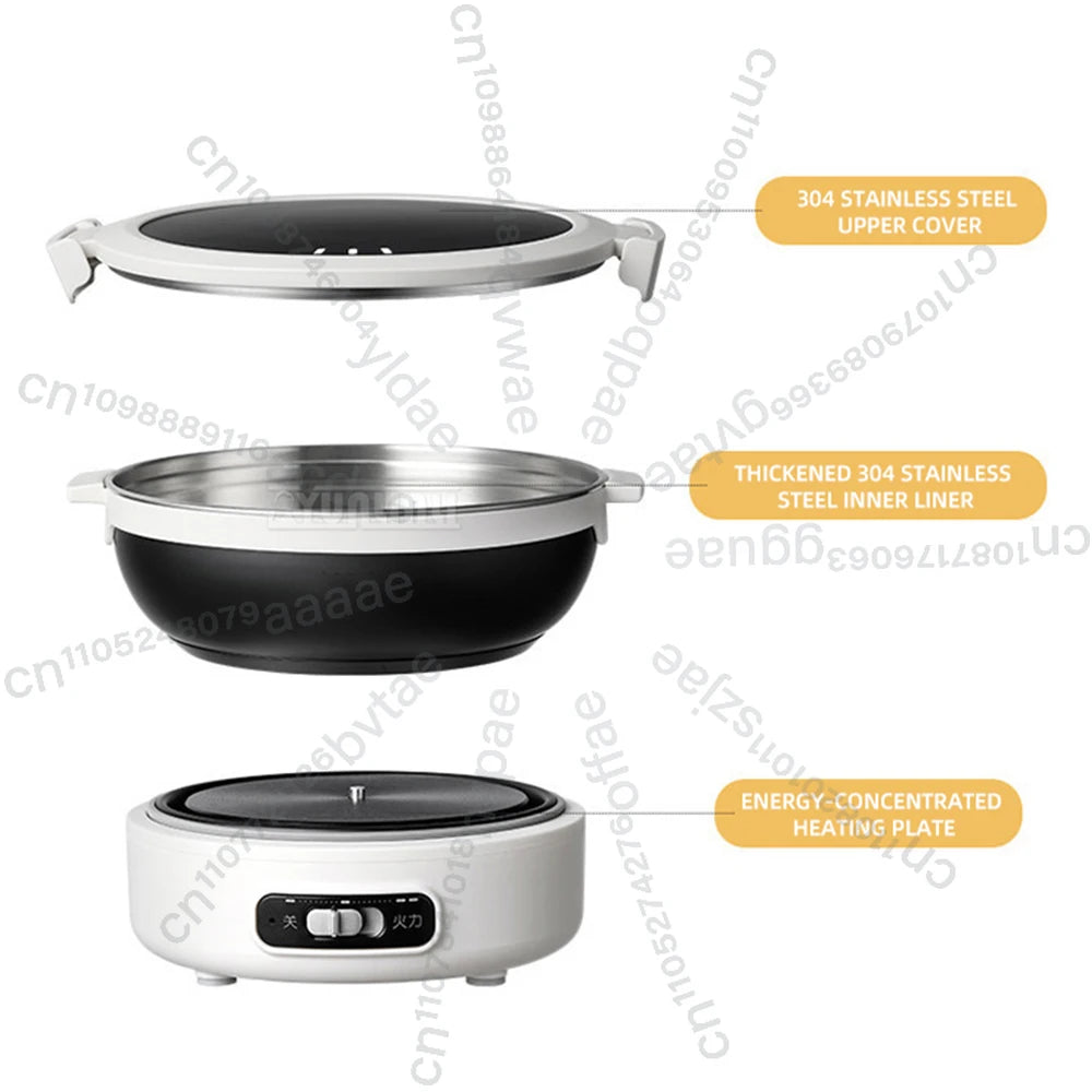 Kitchen Split Electric Pot Durable Stainless Steel Food Grade Material Fast Heating Cooker Casa E Cozinha