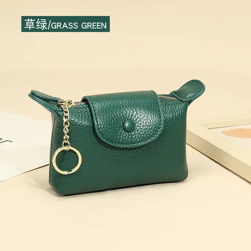 Portamonete da donna in pelle di mucca di nuova moda Porta carte creative per chiavi e rossetti Portaoggetti Portafoglio carino per donne e donne