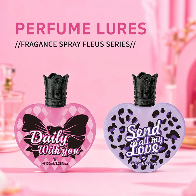 Creative Brand Unisex Heartshaped Perfume Fresh Natural Orange Berry Woody Rose Light Perfume Sweet Girlish Love Fragrance Spray