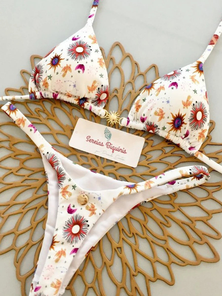 2026 Costume da bagno bikini da donna Costume da bagno sexy con lacci in tinta unita diviso da donna Set da 2 pezzi Micro costumi da bagno