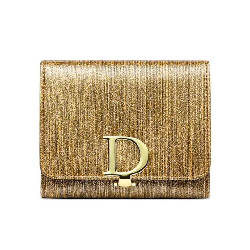 Portafoglio Corto in Pelle di Vacchetta per Donna, Elegante e Alla Moda, con Protezione Anti-RFID per Ragazze