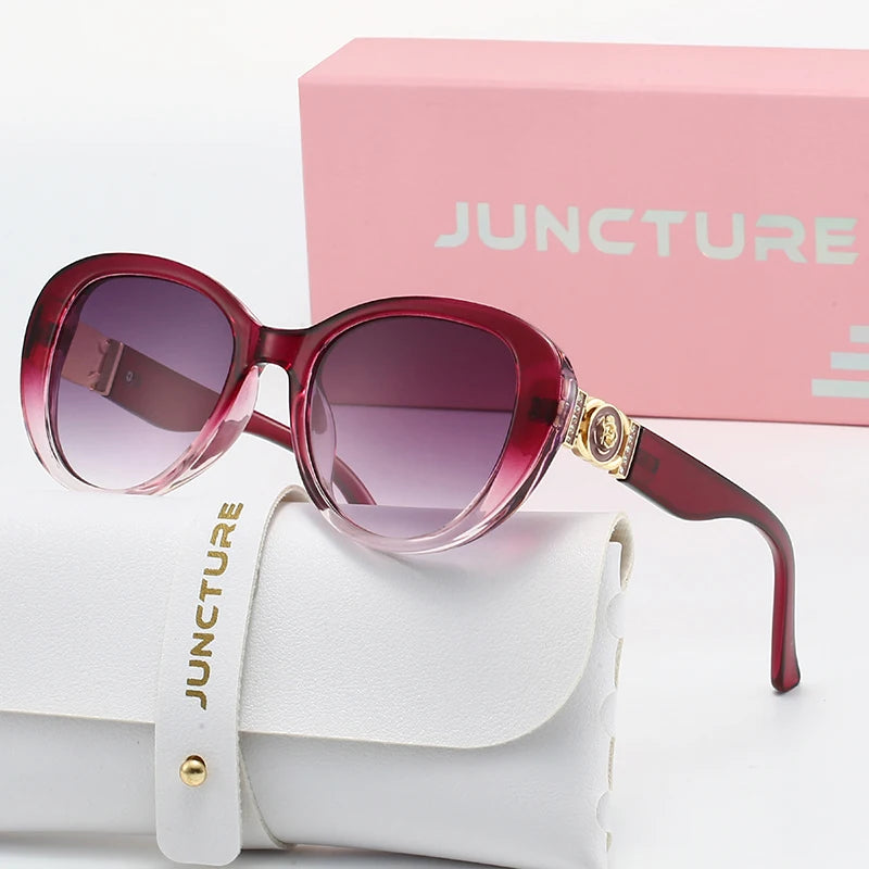 JUNCTURE Fashion Women Sunglasses dress up Sun Glasses Big frame Gradient Lady Glasses Party Holiday Gifts Sunglasses for Women