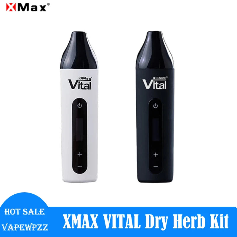 Vaporizzatore originale XMAX VITAL Dry Herb Build in 2550mah 18650 batteria Full Ceramic Heating Chamber schermo OLED TC Vape Pen Kit