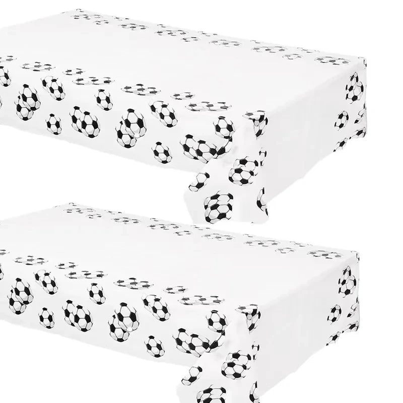 Tovaglia usa e getta per feste a tema calcio, adatta per feste di compleanno per bambini e decorazioni per partite sportive.