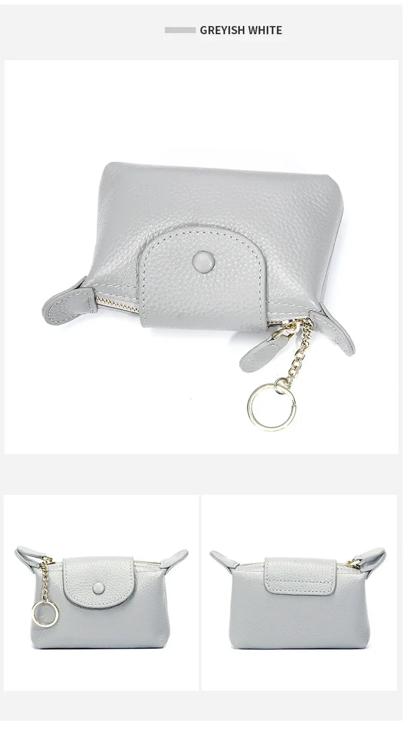 Portamonete da donna in pelle di mucca di nuova moda Porta carte creative per chiavi e rossetti Portaoggetti Portafoglio carino per donne e donne
