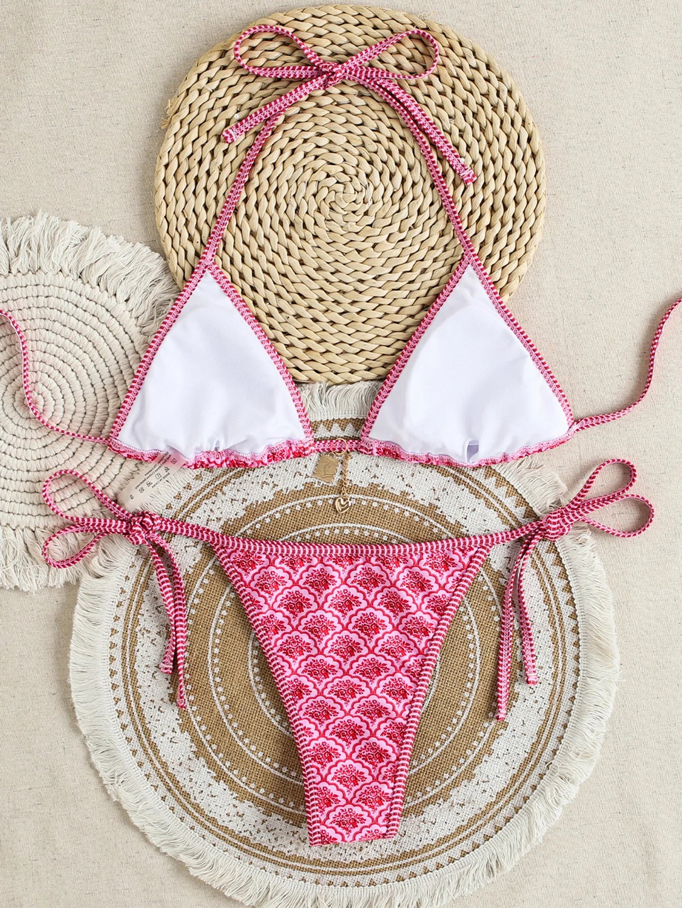 Nuovo Set Bikini Triangolo 2026 - Costume da Bagno Push-Up con Stampa Floreale e Slip Brasiliano
