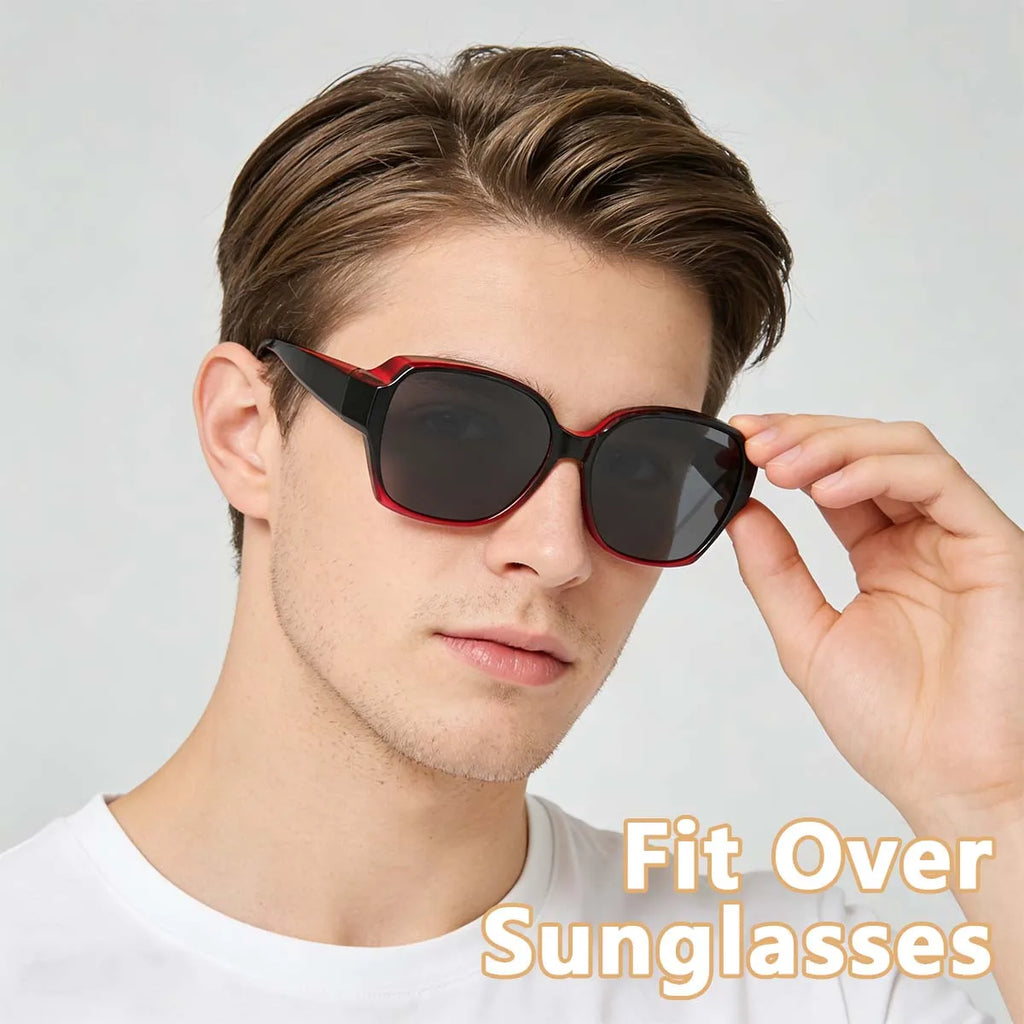 1/2/3PC Sunglasses Fit Over Glasses Polarized for Men Women, Wrap-Around Glasses UV400 Protection for Driving and Outdoor T01