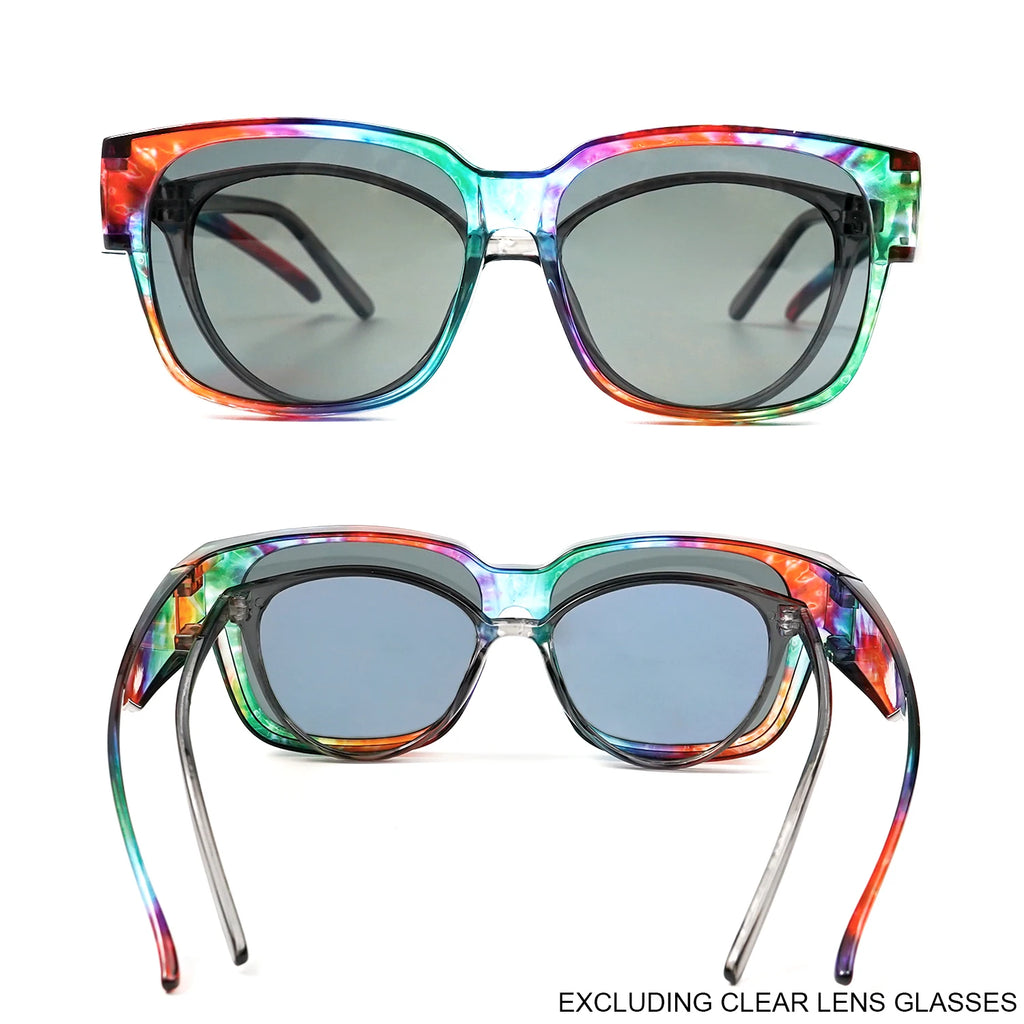 Occhiali da sole unisex quadrati oversize alla moda per abbigliamento casual, perfetti per servizi fotografici, regalo ideale