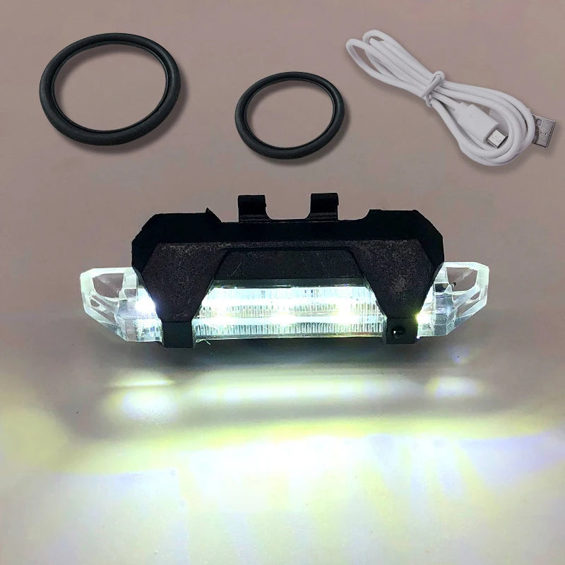 Fanale posteriore per bicicletta USB ricaricabile per mountain bike Luce posteriore per bici impermeabile Lanterna di avvertimento Lampada per bici