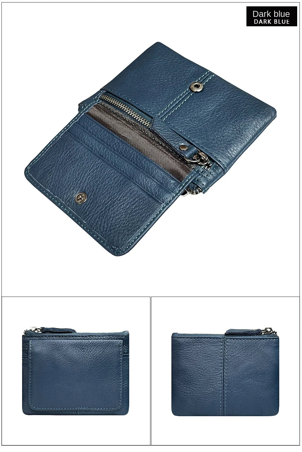 Nuova borsa per carte da donna e da uomo in pelle di mucca Portamonete Porta carte di credito sottile Portafoglio per uomo e donna Tasca per carta d'identità