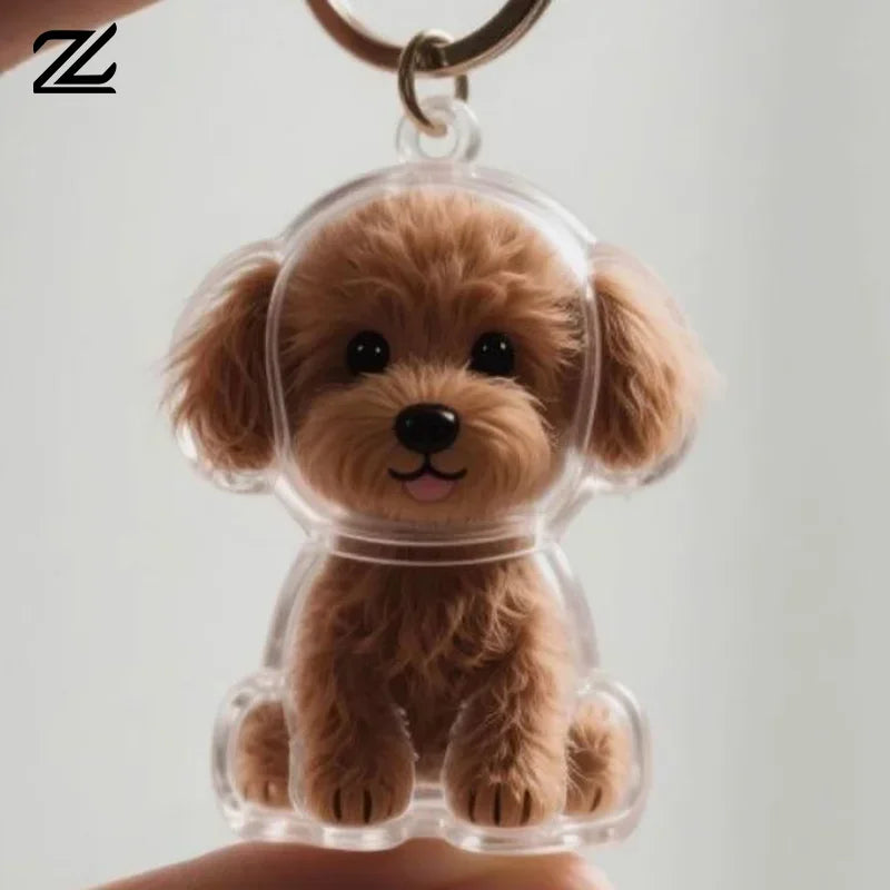 Portaoggetti per peli di cane Portachiavi con ciondolo carino Ciondolo per borsa Coppia Portachiavi per auto Collezione di souvenir di gioielli Accessori per la decorazione del regalo