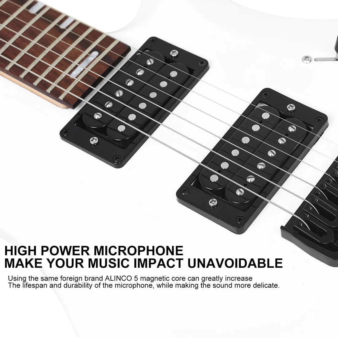 Chitarra elettrica IRIN a grandezza naturale R-370 Chitarra elettrica a 24 tasti con doppio pickup con custodia e pacchetto di accessori Pacchetto di avviamento per principianti