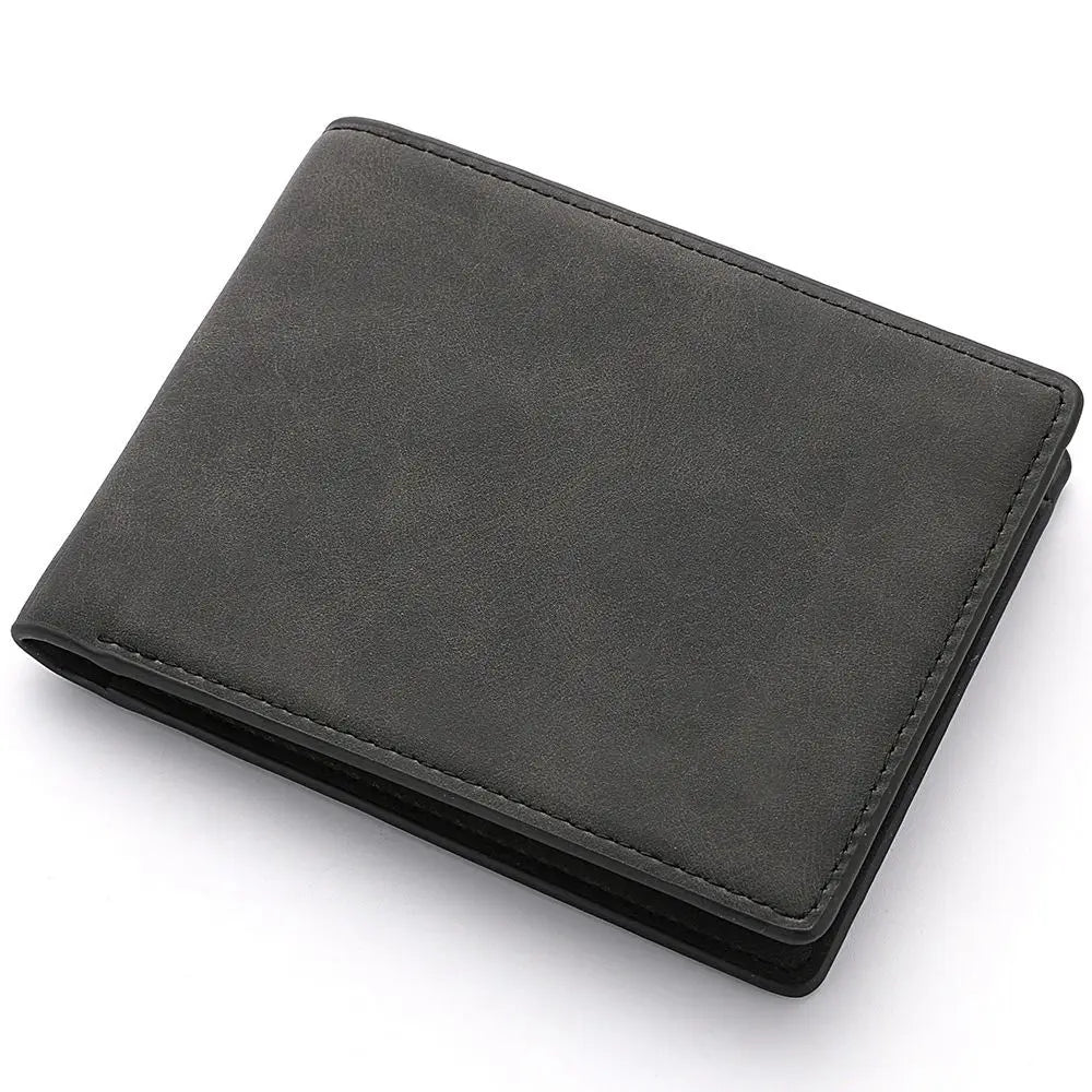 Portafoglio da uomo con slot multi-carta Portamonete pieghevole di grande capacità Portamonete corto in pelle PU
