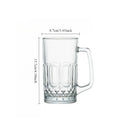 Bicchiere da Birra Creativo con Rilievo 600ml/1000ml, Bicchiere da Birra di Lusso con Manico, Tazza Trasparente per Bevande da Festa, Tazza da Tè per Casa, Articoli per Bevande