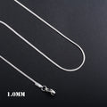 Yadreva 1.0mm/2.0mm Collana sottile in acciaio inossidabile Catena a serpente piatta Collegamento semplice Accessori per gioielli che non sbiadiscono