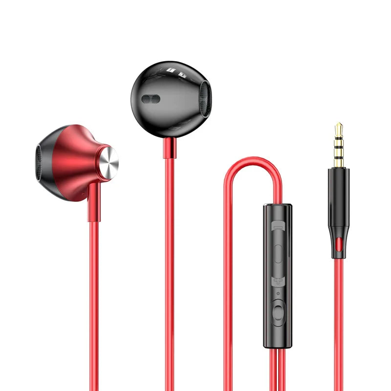 Cuffie da Gaming 9D Stereo con Connettore Type C e 3.5mm, Auricolari Cablati In-Ear, Cuffie HiFi con Bassi Potenti per Telefono, Auricolari con Microfono Integrato e Funzione Vivavoce