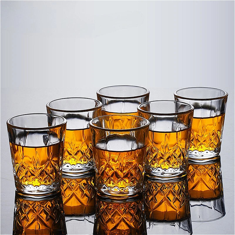 Set da 6 bicchieri da vino di lusso, bicchieri di vetro trasparenti, bicchieri da cocktail squisiti, bicchieri da whisky in stile europeo, bicchieri da birra Brandy