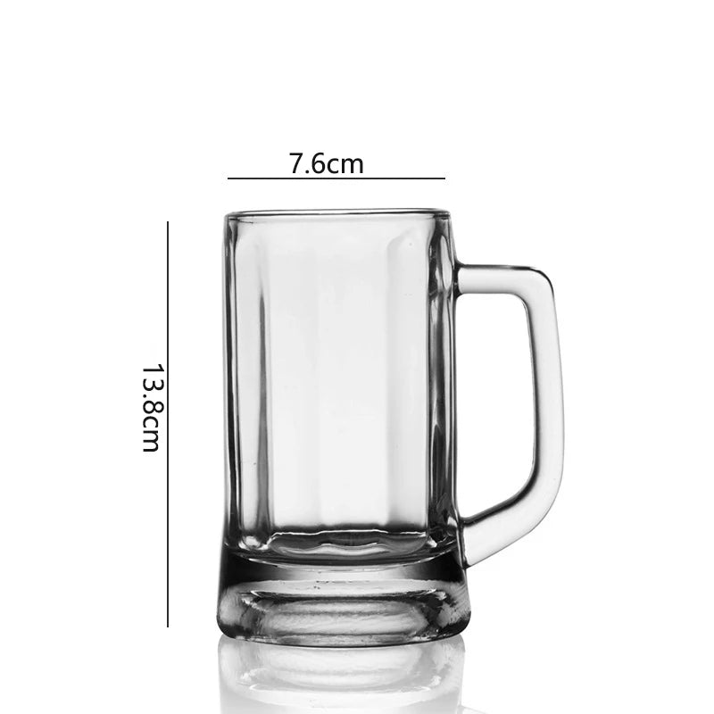 Bottiglia d'acqua trasparente in vetro da birra creativo con manico Bicchiere da birra artigianale per feste Bar Tazza per bevande Tazza per bevande fredde Bicchiere da vino per feste