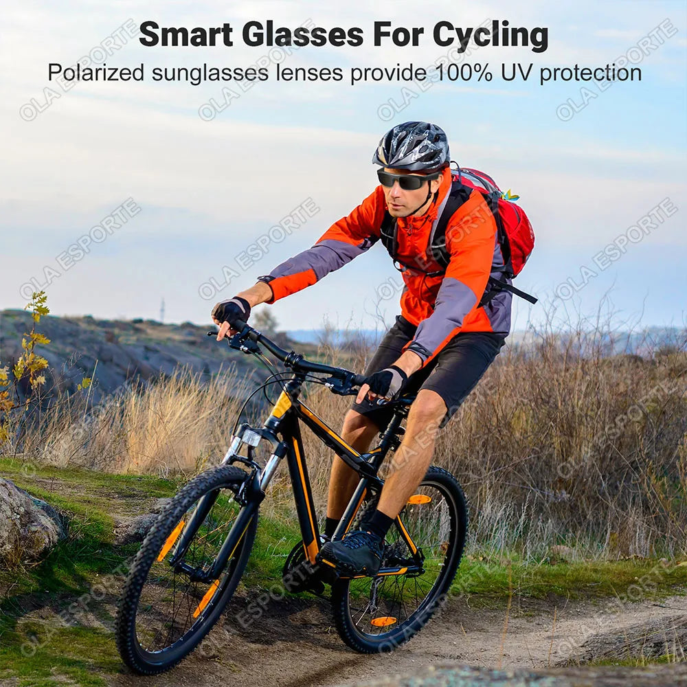 Cuffie per occhiali Bluetooth senza fili Cuffie per occhiali da sole fotocromatici a conduzione ossea Auricolari per sport all'aria aperta Cuffie per occhiali UV400