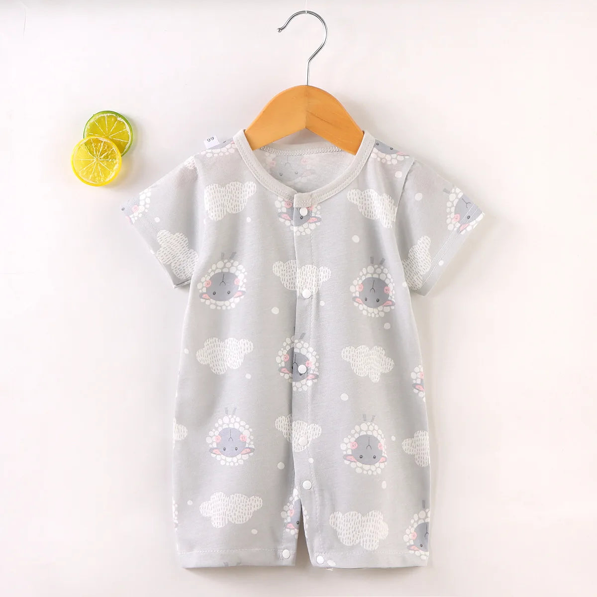 Tutine Neonato 2026 Nuove in Cotone Puro Estive per Bambini e Bambine, Pagliaccetti a Maniche Corte Sottili con Bretelle, Abbigliamento per Neonati