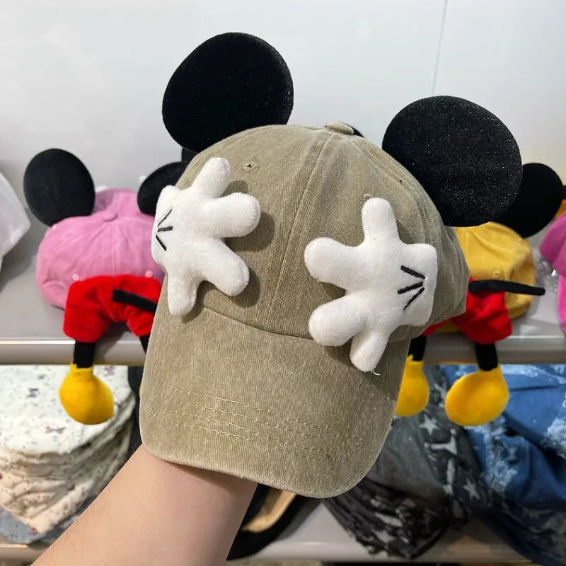 Berretto da Baseball con Orecchie da Topo Ragazze Cartoon Anime Stile Y2K