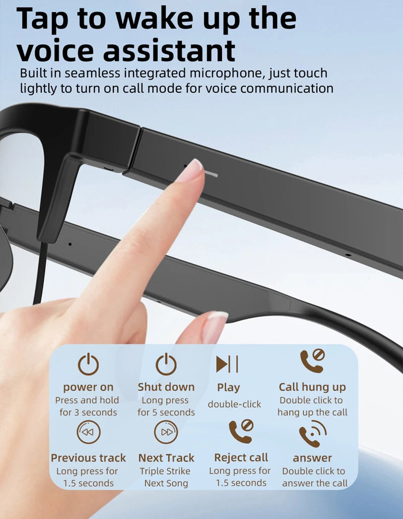 2025 Nuovi occhiali audio Bluetooth intelligenti - Lenti fotocromatiche Altoparlanti HD integrati per musica/chirchi Occhiali da sole wireless