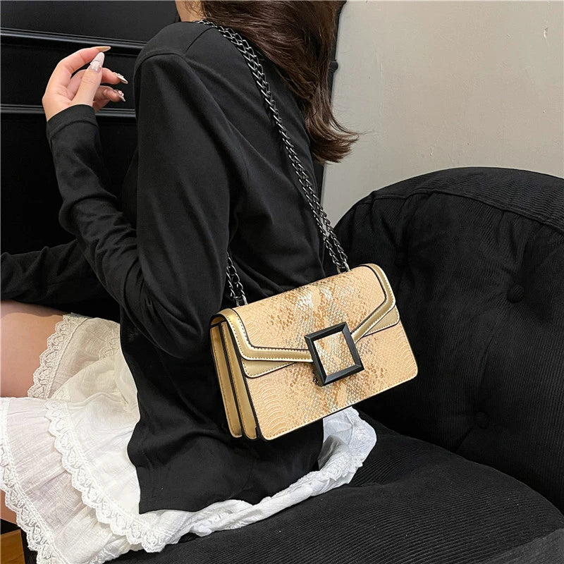 Borse di lusso Borse da donna di marca famose Designer Lady Borse a tracolla con tracolla a catena Borse a tracolla da donna in pelle pu Marca