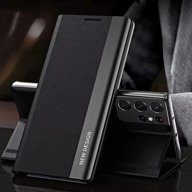 Custodia a libro in pelle di lusso per Samsung Galaxy S26 S25 S24 S23 S22 S21 S20 Ultra Plus Edge S23 S21 S24 FE Note 20 Ultra con funzione stand