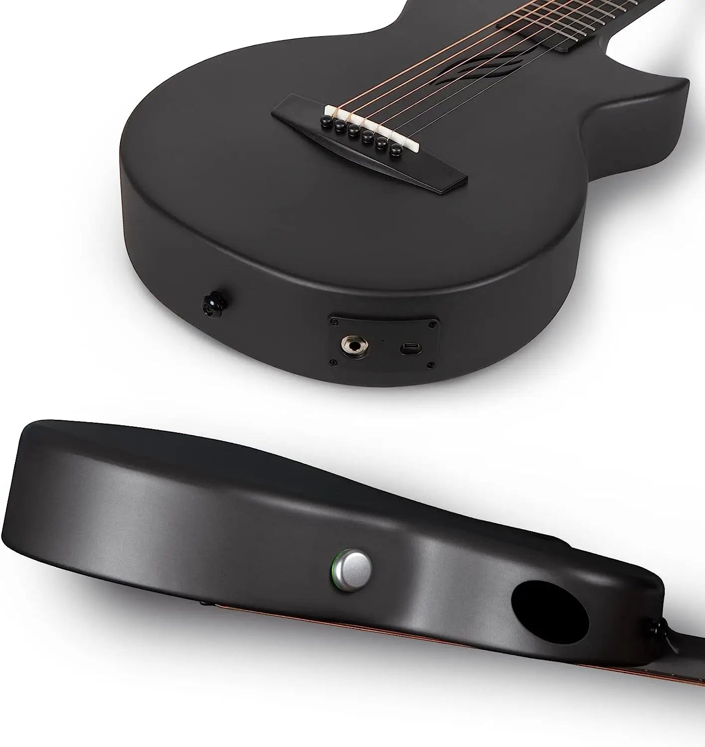 Enya NOVA GO SP1 Chitarra Acustica-Elettrica in Fibra di Carbonio da 35 Pollici con Effetti Integrati, Bluetooth e Pacchetto per Principianti