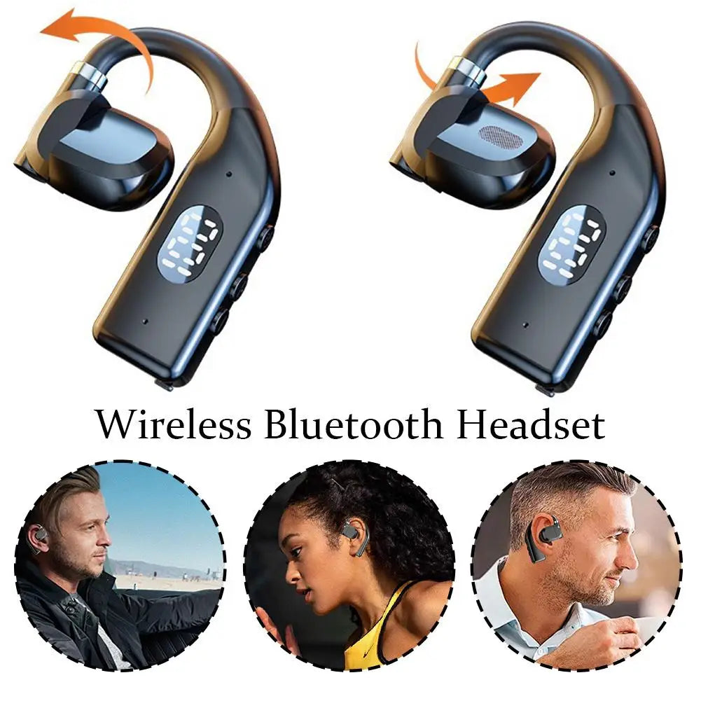Auricolari singoli Cuffie da lavoro in standby lungo Cuffie mono impermeabili Chiamata esterna Auricolari wireless Bluetooth