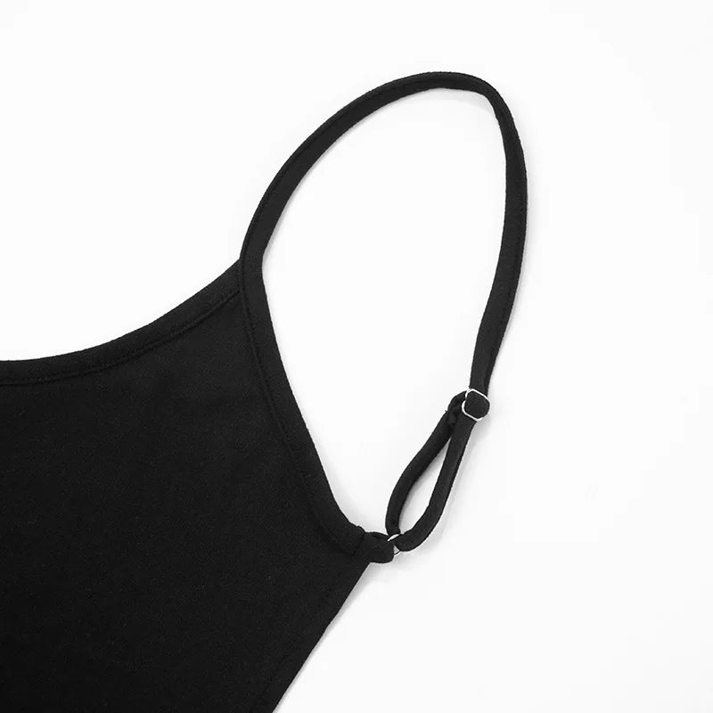Mini Abito Estivo Sexy Nero Y2K da Donna, Senza Schienale, Attillato, Senza Maniche, per Feste, Club, Spiaggia, Vacanze, Regalo