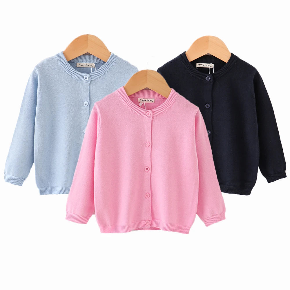 Vestiti per ragazze autunnali Cardigan casual per bambini Solido punto aperto Ragazzi Cappotti morbidi Maglioni per bambini Giacche in maglia per bambini Manica intera