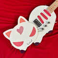Chitarra elettrica White Cat con hardware di alta qualità, tasti scorrevoli, accordatura stabile, manico confortevole, suono bilanciato