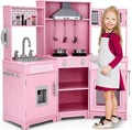 Cucina per bambini JOYLDIAS in legno, cucina giocattolo XXL ad angolo con suoni e luci, cucina giocattolo incl. accessori. Forno a microonde e forno per bambini