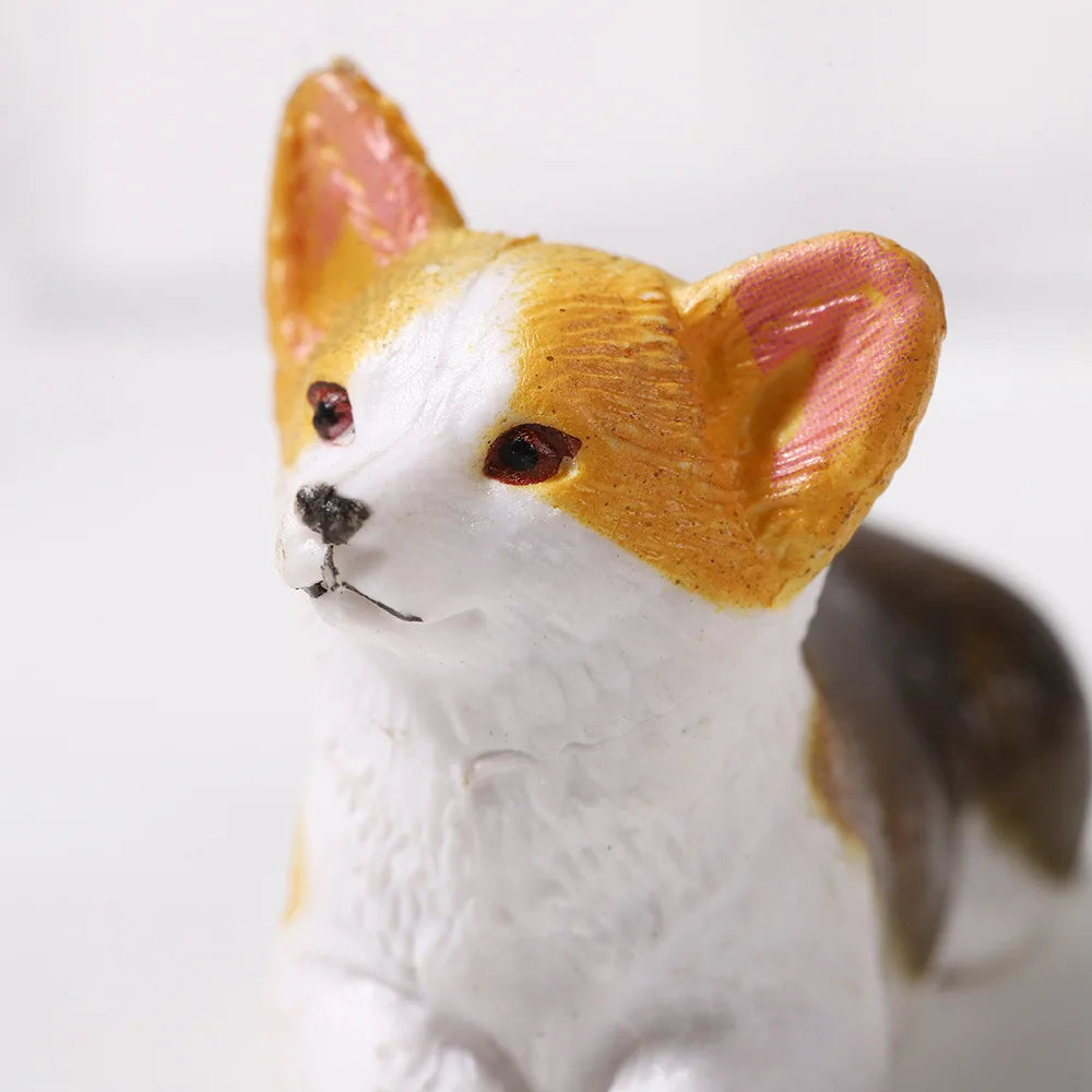 Accessori per giocattoli per cani da cruscotto per auto Decora squisiti mini ornamenti per bambole in resina Corgi Interni auto Decorazioni regalo per cuccioli carini