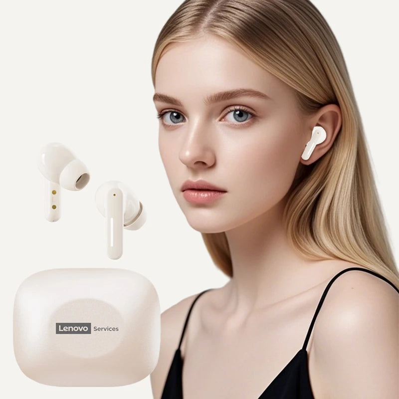 Nuovo Lenovo LE209 Aggiornamento Wireless Bluetooth 6.0 Auricolare con cancellazione del rumore Cuffie sportive 30H Batteria a lunga durata Cuffie con microfono