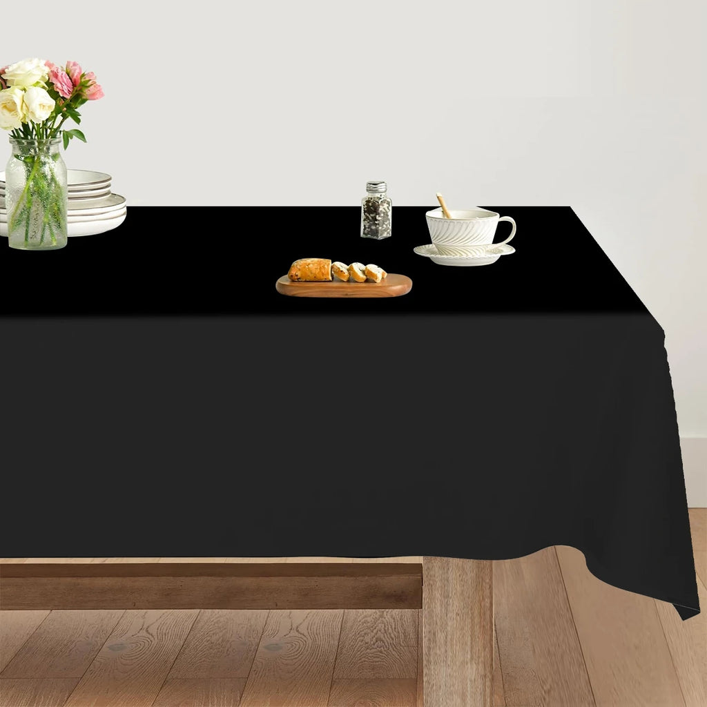 Tovaglia in plastica usa e getta nera da 183 × 137 cm per la decorazione di nozze Forniture per feste di compleanno Decorazioni per la tavola