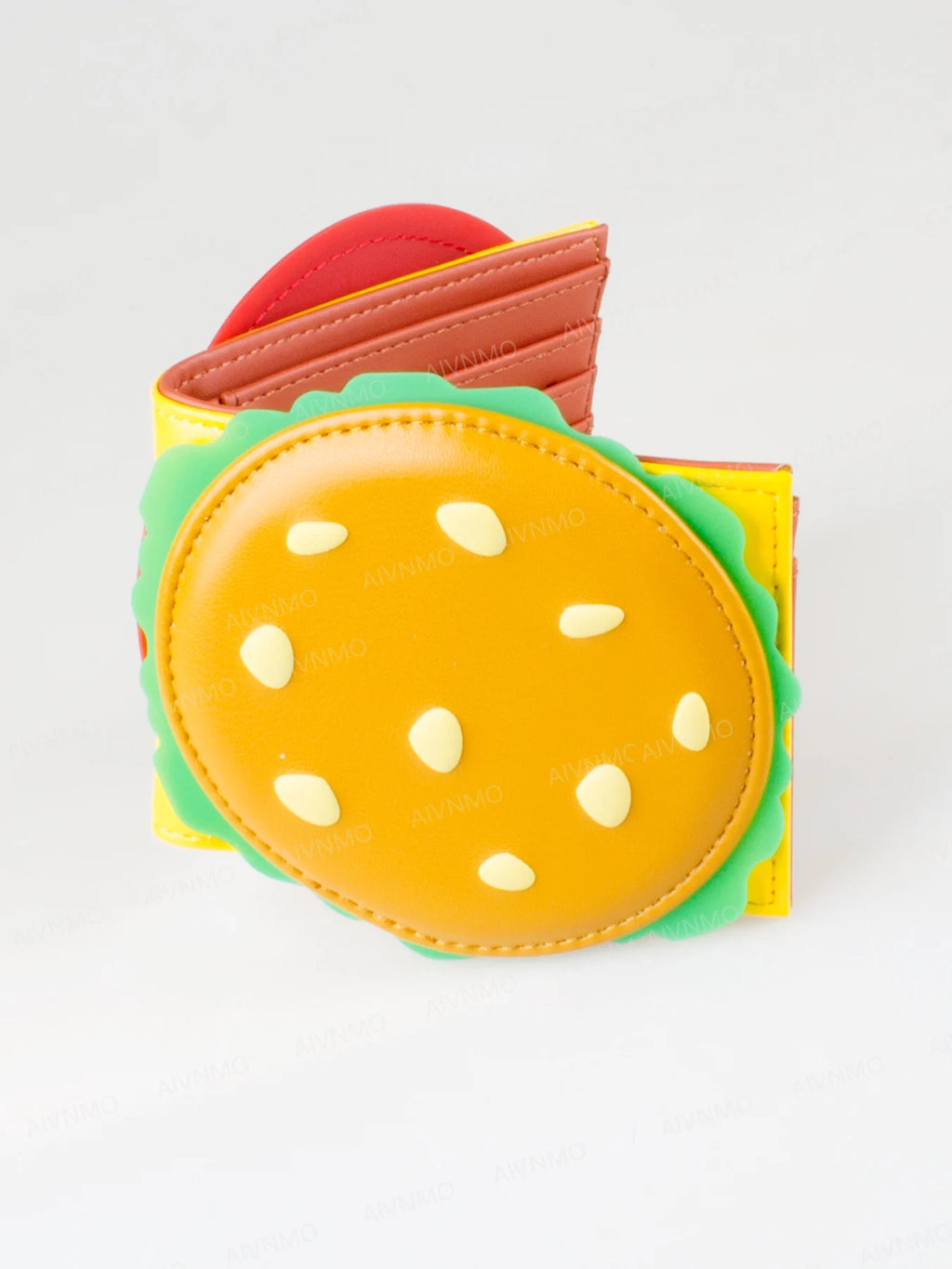 Portafoglio pieghevole per hamburger 3D di alta qualità Porta carte individuale alla moda Sedile identificativo Elegante fermasoldi compatto