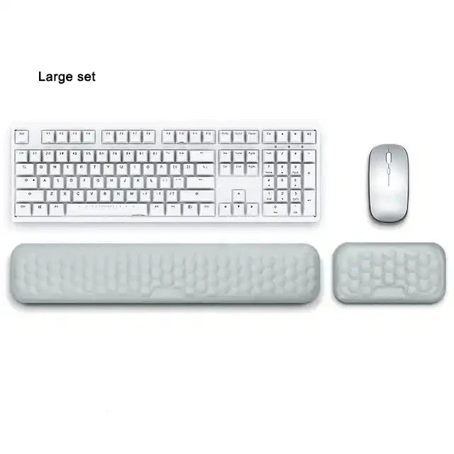Poggiapolsi Memory Foam 2 In 1 Per Tastiera E Mouse Ergonomico