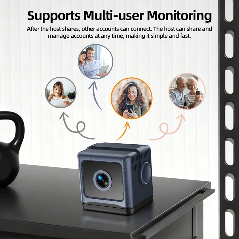 Wireless Mini WiFi Security Camera Smart Home IP Remote View Small Camcorder Built-in Battery Night Vision Invisible Cam