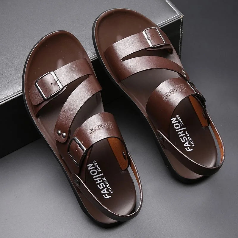 Sandali Estivi da Uomo alla Moda, Comodi per la Spiaggia, Doppio Uso, Slip-On, Suola Morbida Antiscivolo, Trendy - HX2024
